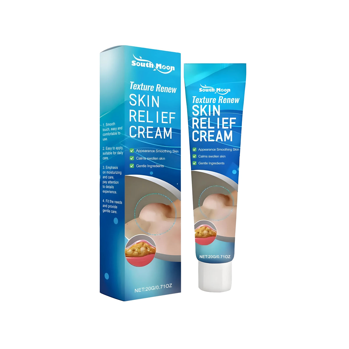 A 20g jar of skin soothing cream with ginger and mint ingredients.