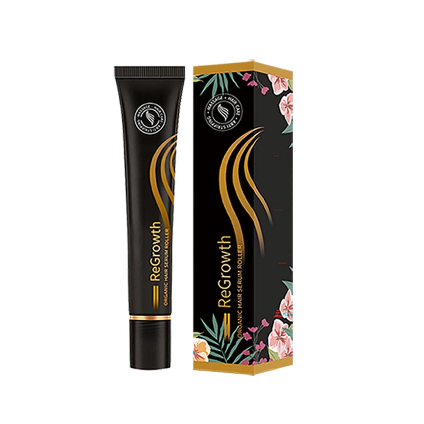 Nourishing Hair Growth Serum with Massage Roller - Revitalize Scalp, Reduce Hair Loss, Promote Healthy Hair Growth
