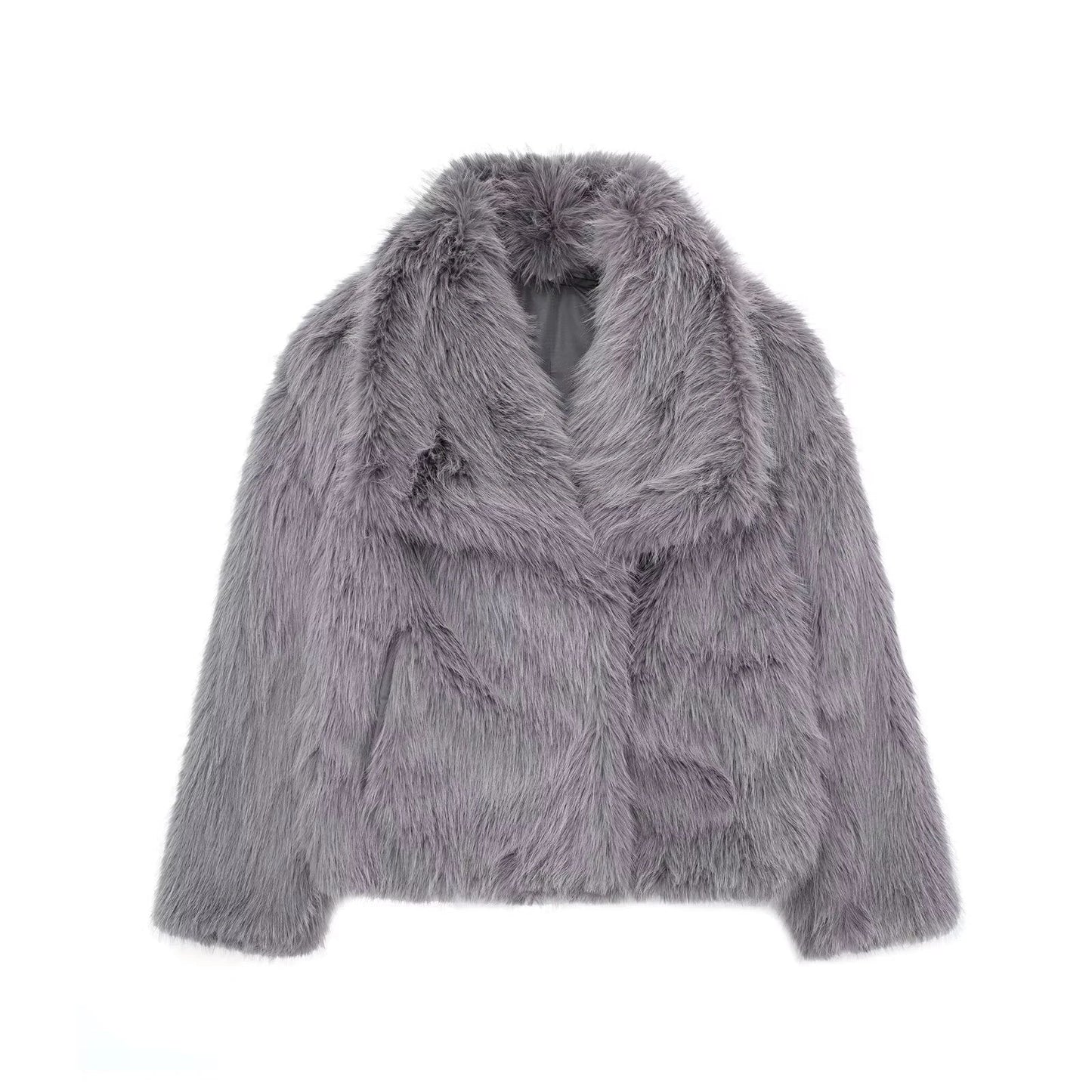 Cozy and stylish plush winter coat for women in various colors and sizes
