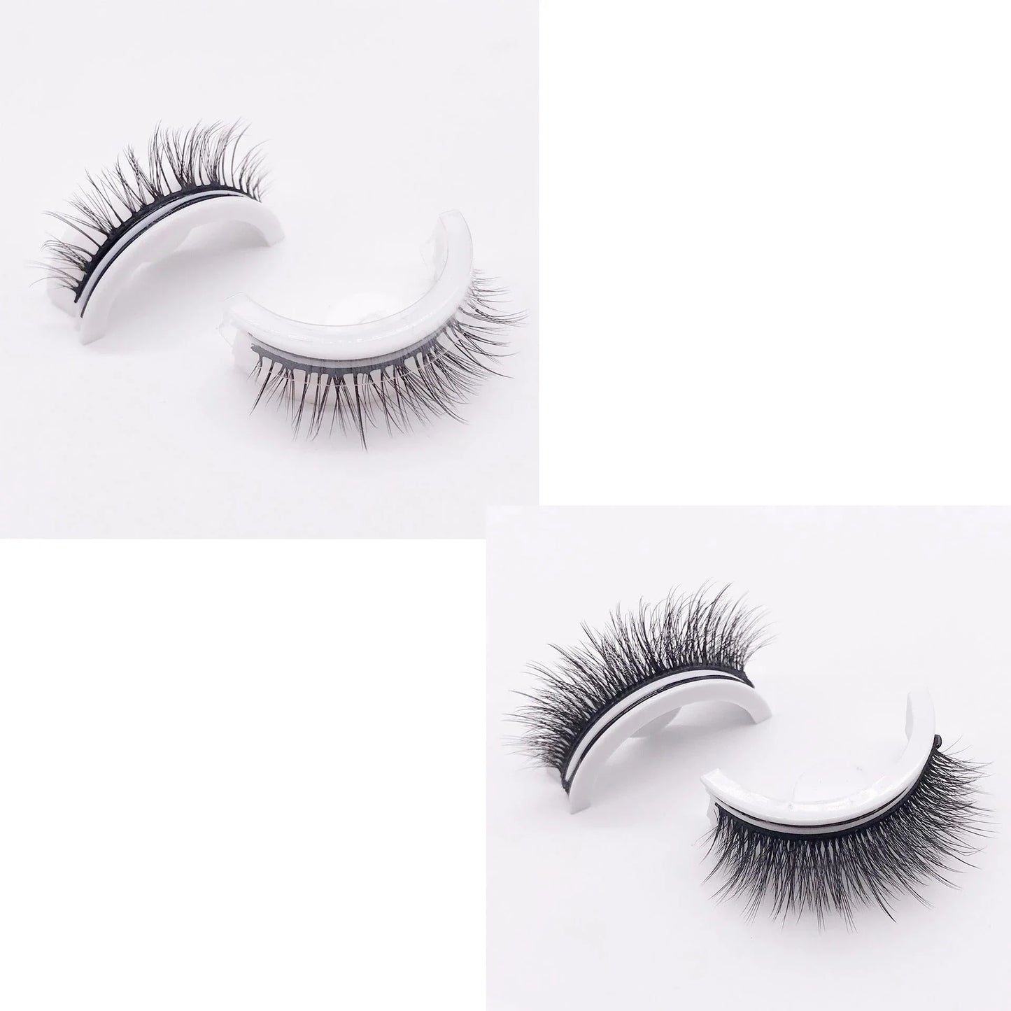 Glamorous 3D mink-inspired false eyelashes in various styles and packaging