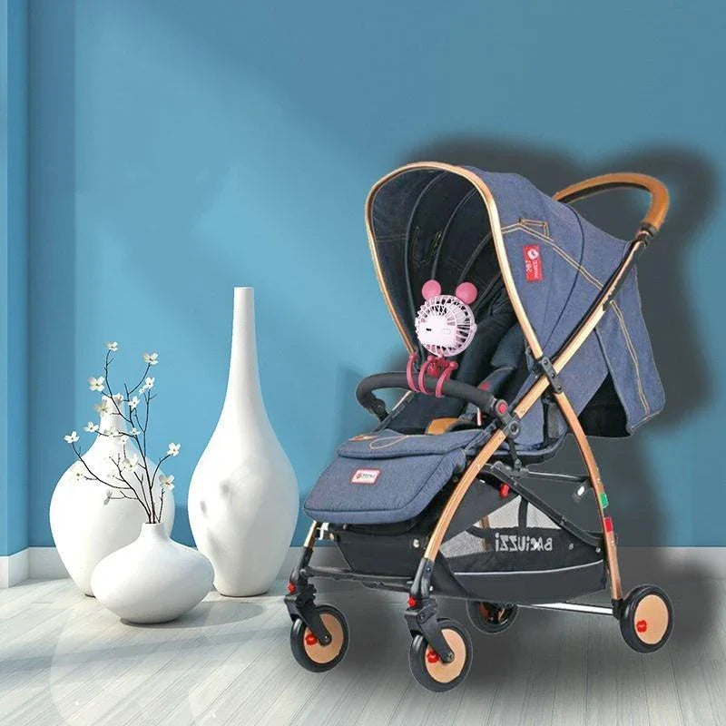 Portable desk fan with cute animal-inspired design, adjustable 360-degree rotation, and 3 wind speed settings for customized cooling