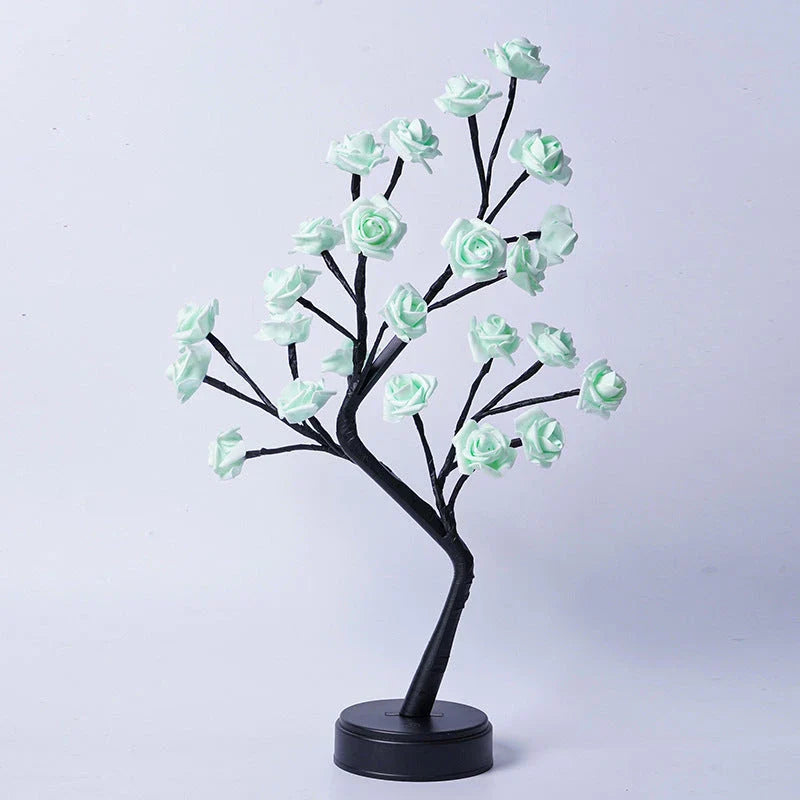 Enchanting 3D rose lamp with various color options, creates romantic ambiance for home decor