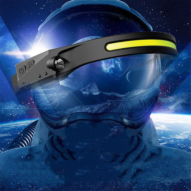 A versatile LED headlamp with a wide-angle beam, long-range side lighting, and hands-free operation for outdoor adventures