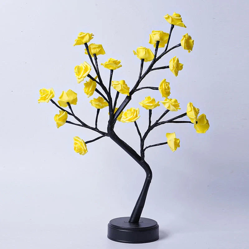 Enchanting 3D rose lamp with various color options, creates romantic ambiance for home decor