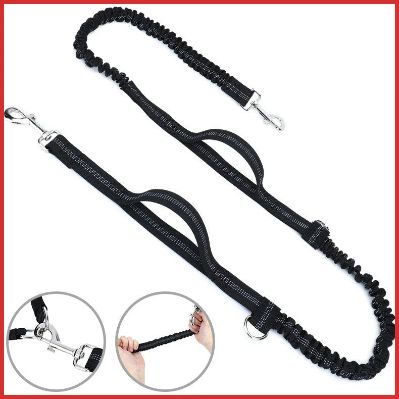 Hands-Free Dog Walking Waist Bag with Adjustable Belt, Drawstring Closure, and Mesh Pockets for Outdoor Adventures