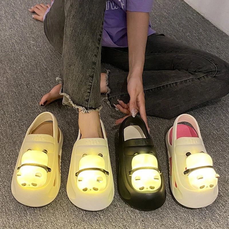 Cute Panda-Themed Summer Sandals for Women