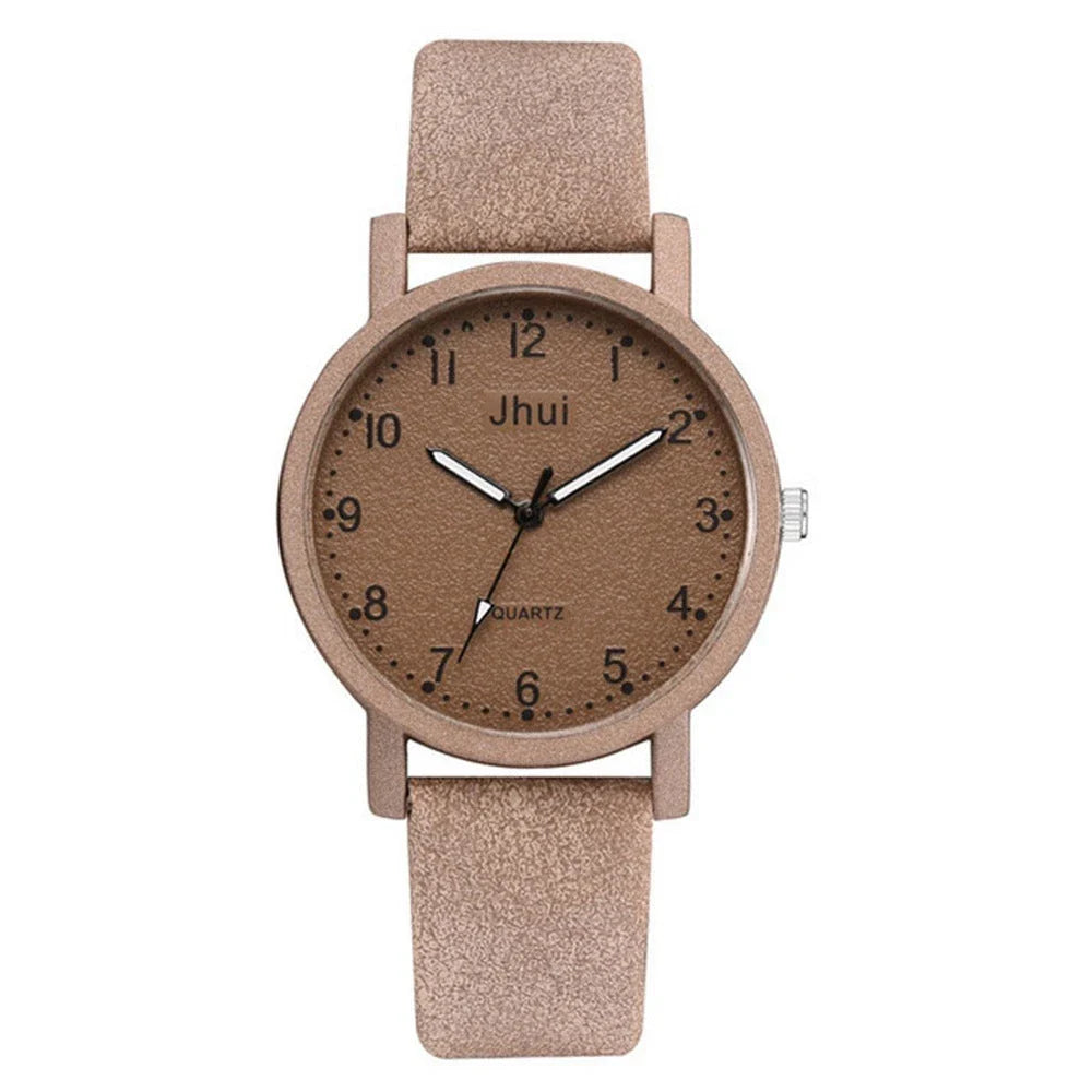 Elegant quartz ladies watch with a simple, minimalist dial design in various classic color options