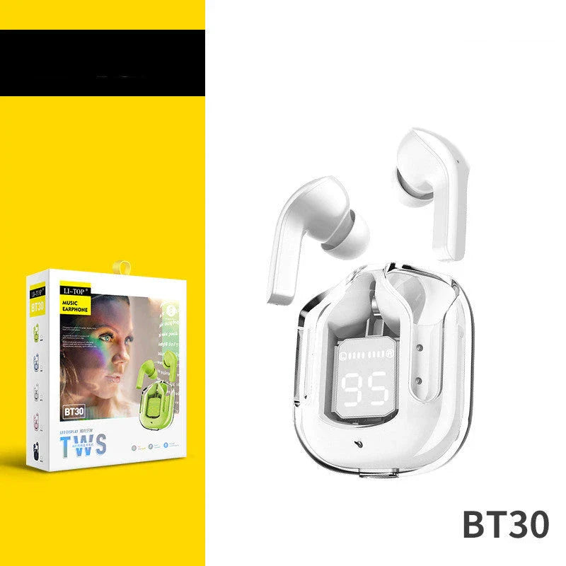 Wireless Bluetooth Earbuds with Digital Display, Noise Reduction, and Long Battery Life