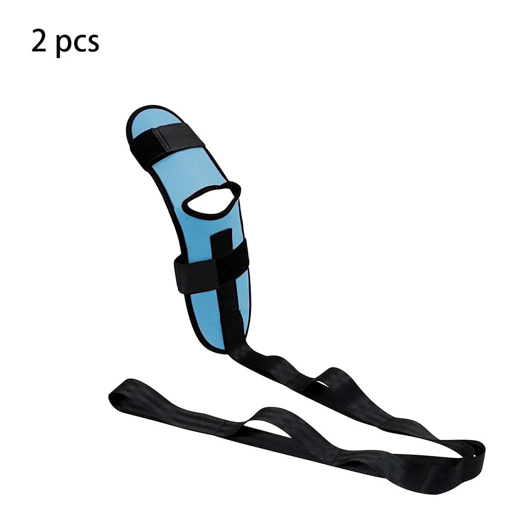 Premium leg and foot stretcher with multi-loop design for personalized stretching and plantar fasciitis relief