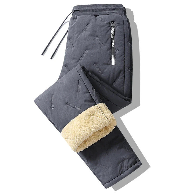 Premium fleece-lined winter pants for men in various colors and styles