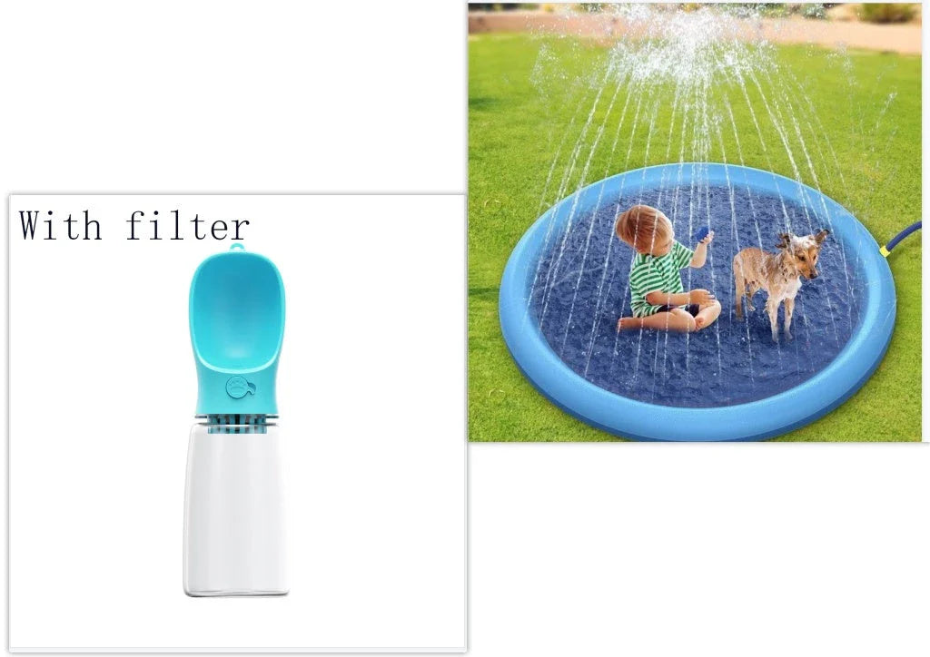 Splash Pad for Kids and Pets: Backyard Water Fun, Non-Slip, Meets Safety Standards, Versatile and Portable Design