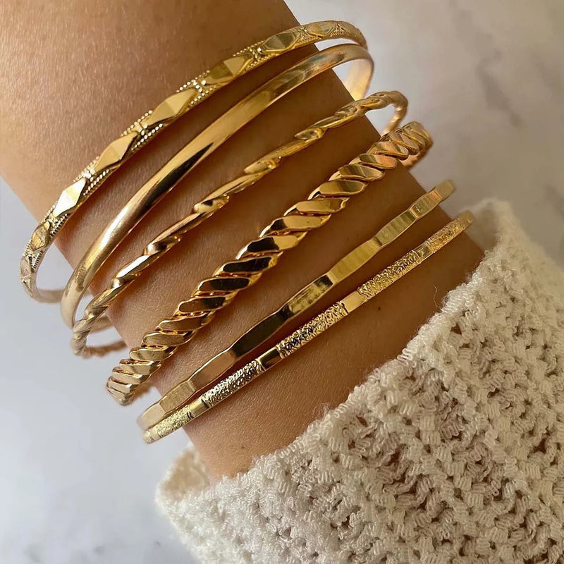 Homeenjoy_UK Chic and Stylish Bohemian Metal Chain Bracelet Set for Women