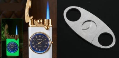 Multipurpose Butane Lighter and Wrist Watch Combo with Adjustable Flame, Durable Construction, and Stylish Design