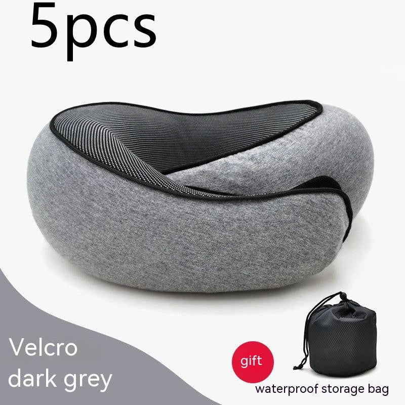 Comfortable U-Shaped Travel Neck Pillow in various colors, designed to provide superior neck support and relaxation during long journeys.