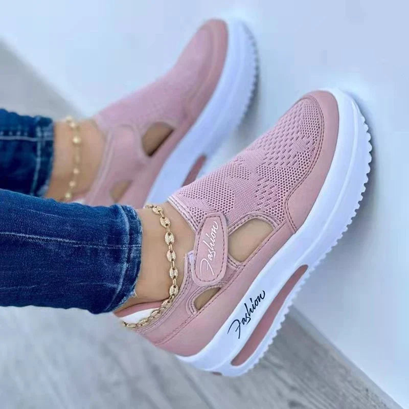Stylish and Comfortable Women's Mesh Sneakers with Cushioned Soles