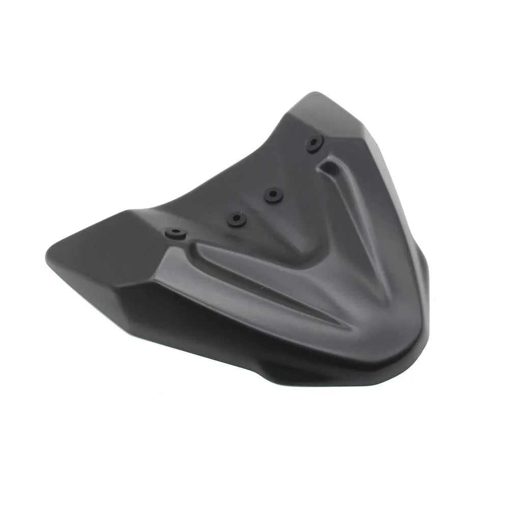 Black ABS plastic fixed front wing for KTM 390 and 790 Adventure motorcycles.