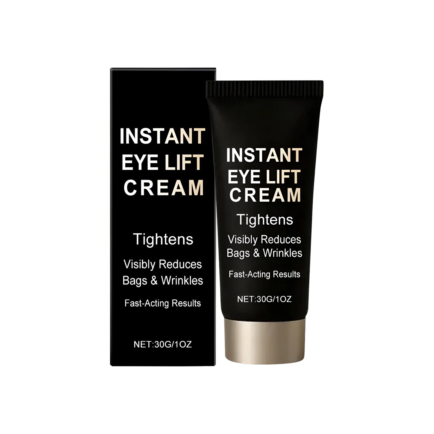 30g white jar of Eye Lift Cream with hyaluronic acid and vitamin E for the face.