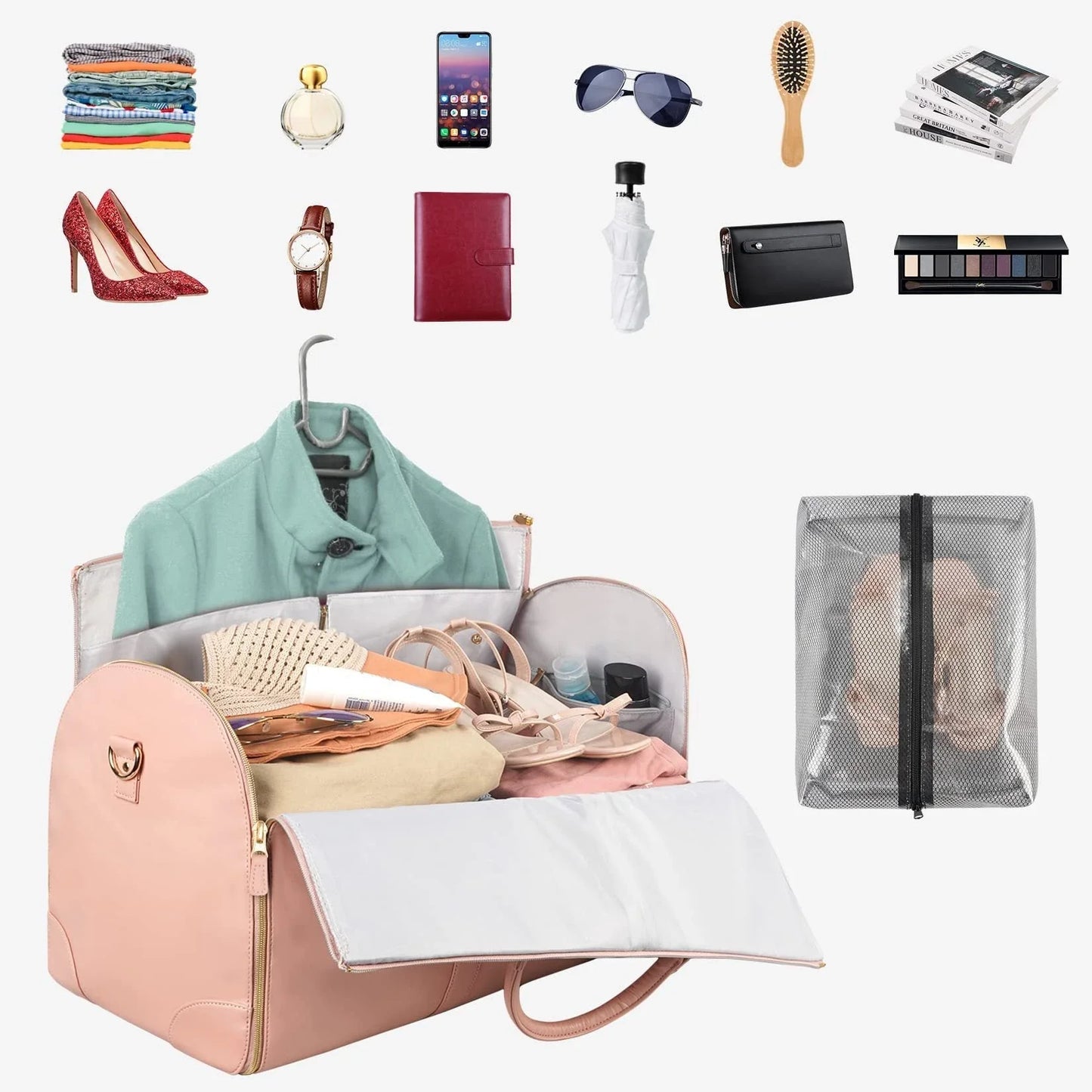 Stylish and durable carry-on travel bag with convenient organization pockets and versatile storage options