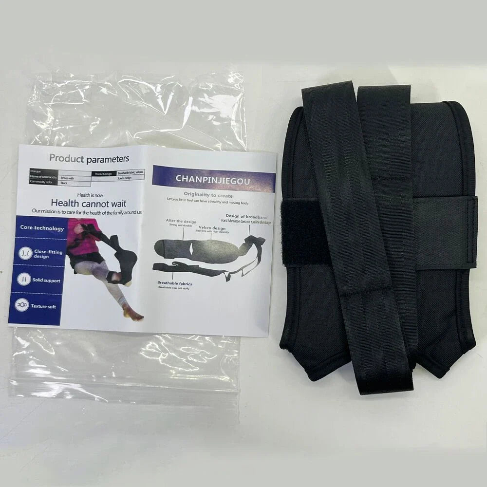 Premium leg and foot stretcher with multi-loop design for personalized stretching and plantar fasciitis relief