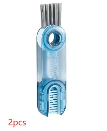 Premium 3-in-1 Cleaning Brush Set with Spiral Brush, Bevel Corner Brush, and Sponge for Cleaning Bottles, Cups, Straws, and More