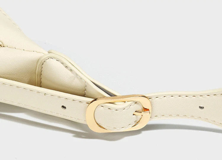 Stylish women's crossbody dumpling bag in soft PU with a crescent shape