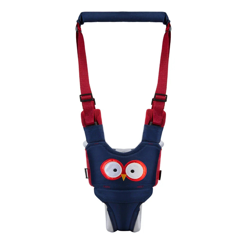 Hands-free baby walking assistant with adjustable lift and pull features for supporting your little one's first steps
