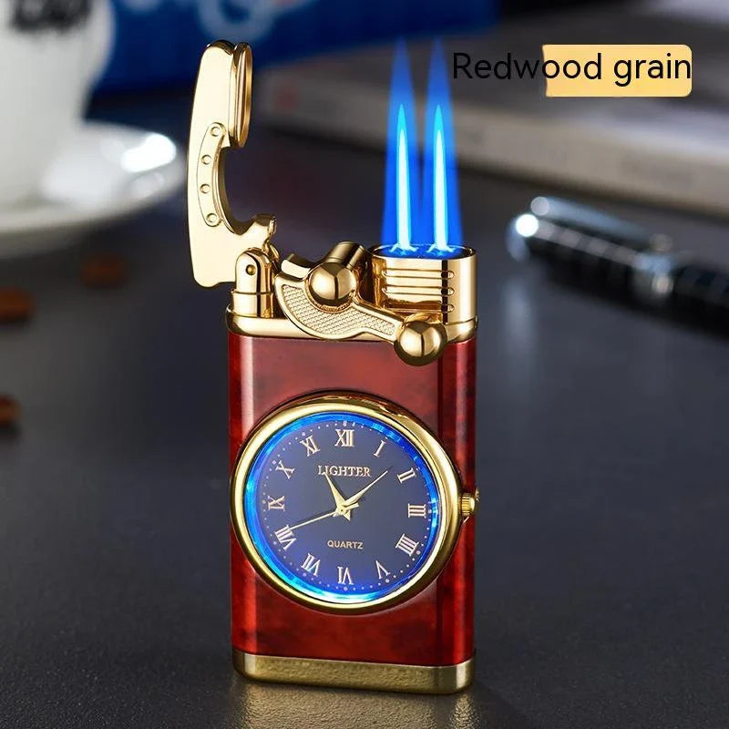 Multipurpose Butane Lighter and Wrist Watch Combo with Adjustable Flame, Durable Construction, and Stylish Design
