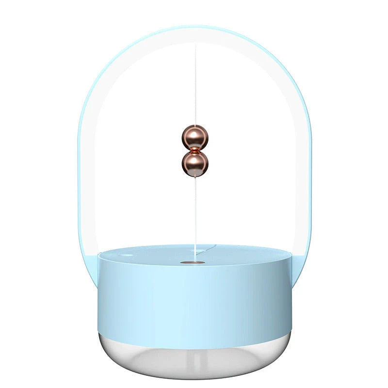 Compact portable USB powered humidifier with mood lighting for home and office use