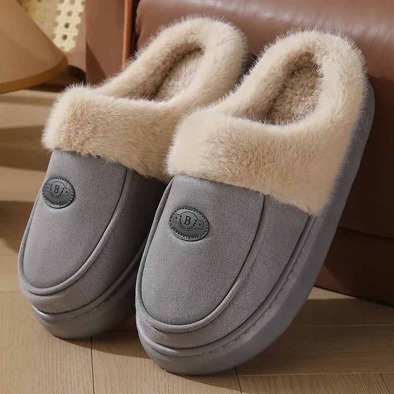 Cozy and warm men's winter slippers made with premium suede and plush lining for maximum comfort and style