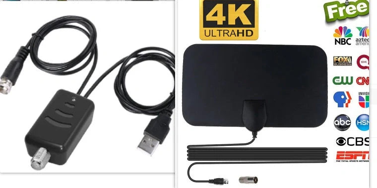 Compact indoor digital TV antenna with ground wave technology for high-definition television reception