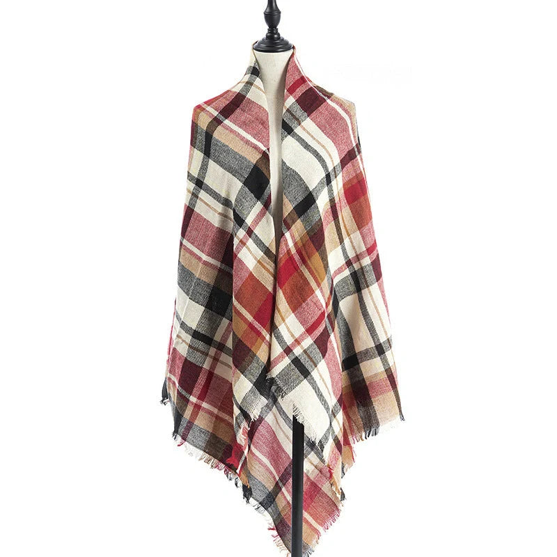 Luxury plus-sized double-sided cashmere-like scarf shawl in various colours