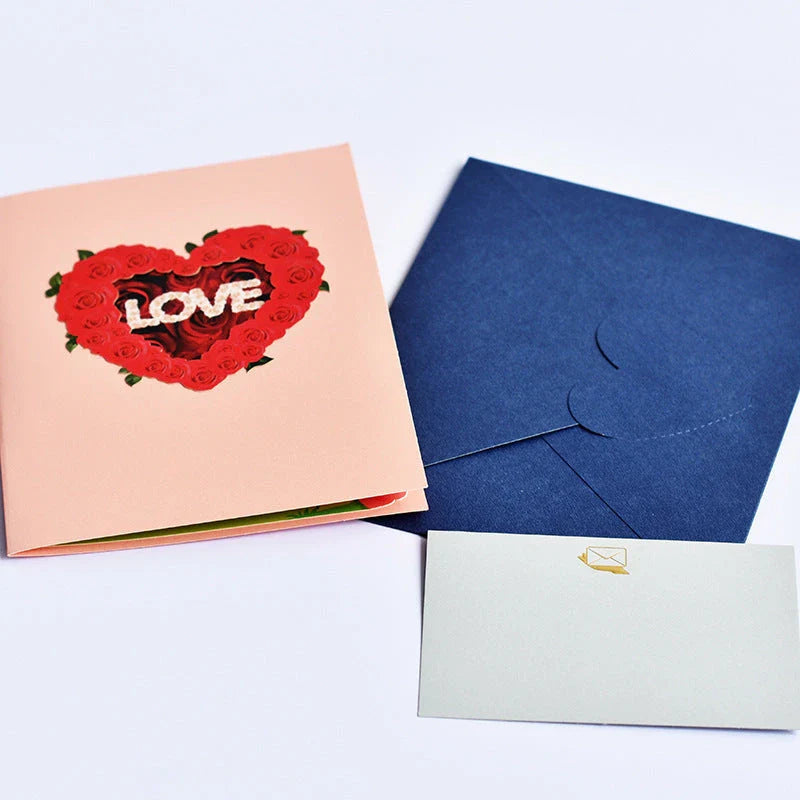 Enchanting 3D pop-up greeting cards with beautiful floral designs, perfect for birthdays, anniversaries, and other special occasions