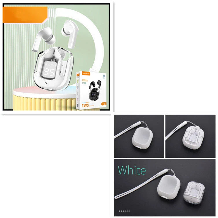 Wireless Bluetooth Earbuds with Digital Display, Noise Reduction, and Long Battery Life