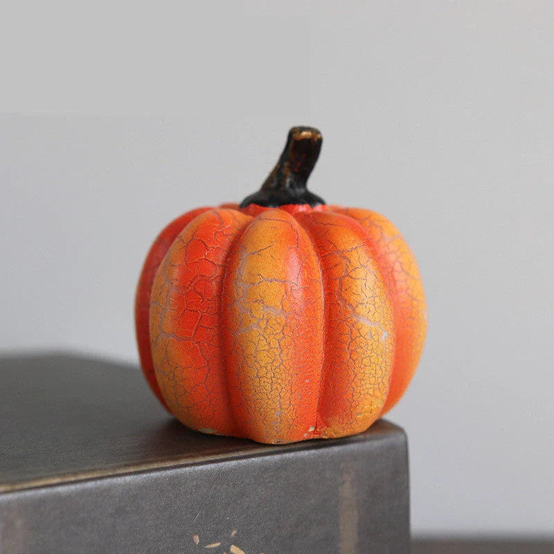 A realistic-looking LED pumpkin lantern with intricate cracks and textures, creating a mesmerizing Halloween decoration.