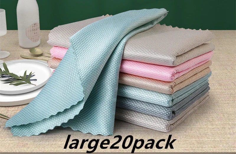 Yunlijie microfiber dish cloth set for kitchen cleaning