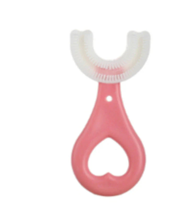 U-Shaped Soft Rubber Toothbrushes for Kids in Vibrant Colors