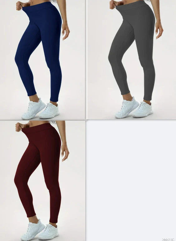Women's high-waist yoga pants in various vibrant colors designed for comfort and style