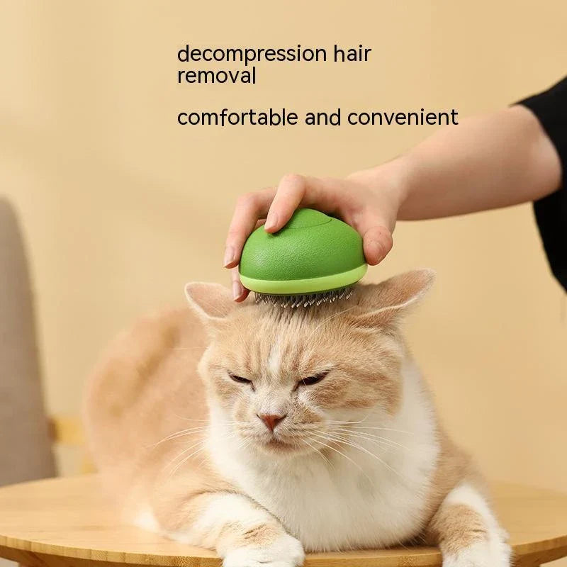 Plush Avocado-Shaped Pet Grooming Brush for Cats and Dogs
