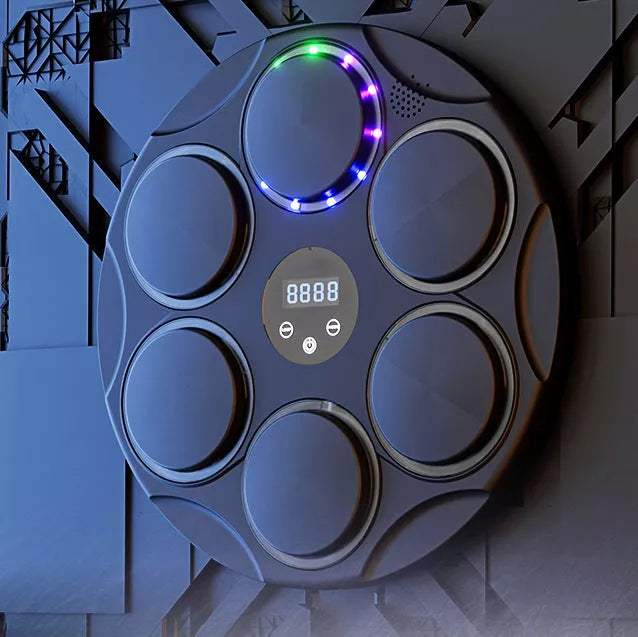 Smart Bluetooth Music Boxing Target with black coloured lights for fitness training