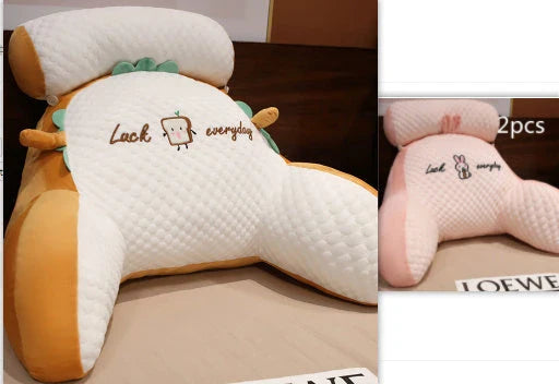 A cozy lumbar support cushion with a soft, breathable design for comfortable back and posture support