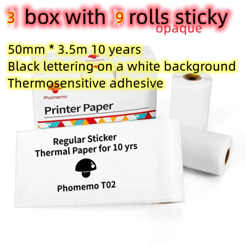 Compact Bluetooth-enabled thermal label printer in white, pink, and green colors with various label options