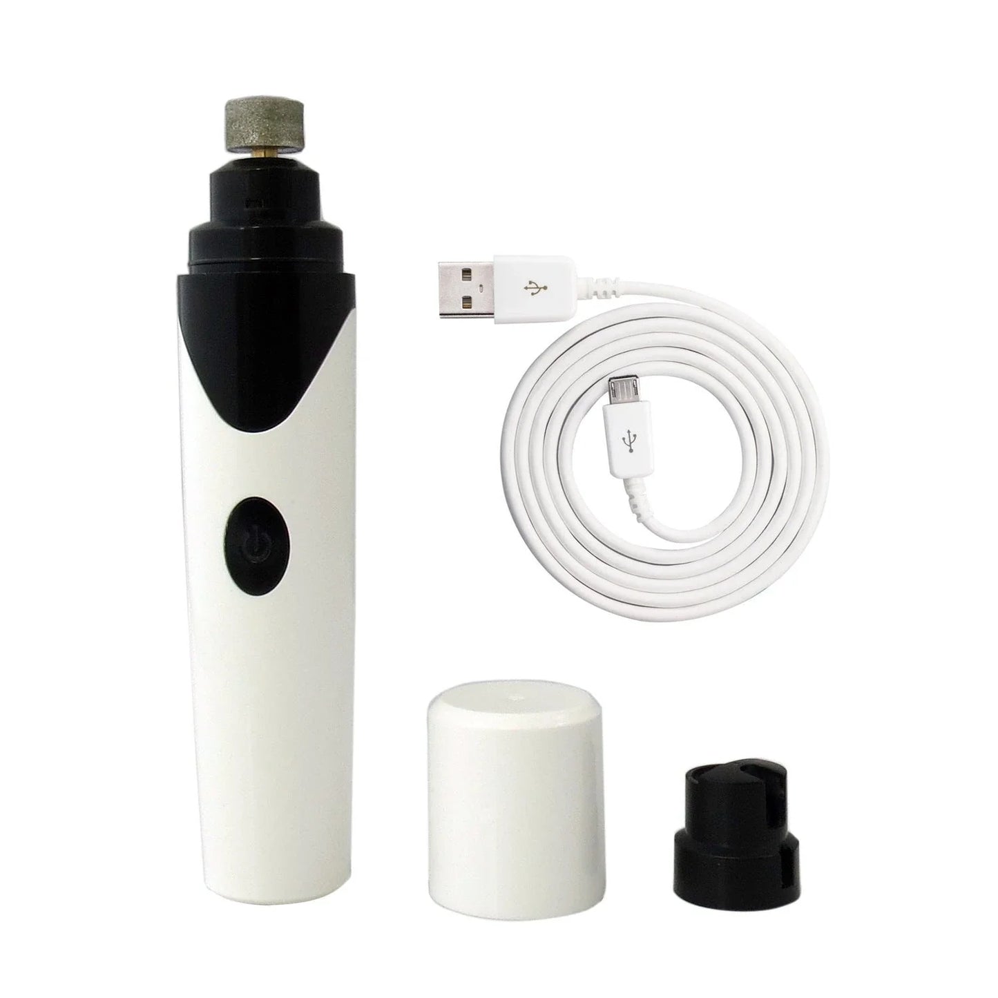 Powerful electric pet nail grinder with low-vibration motor for gentle, stress-free nail trimming