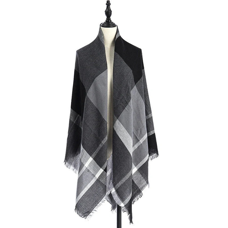 Luxury plus-sized double-sided cashmere-like scarf shawl in various colours
