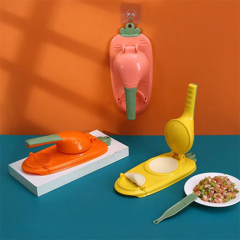Ergonomic dumpling press tool made of food-grade plastic for easy and convenient homemade dumplings