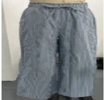 Stylish thick striped wide-leg trousers in white, black, and blue, perfect for any occasion.