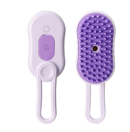 Premium 3-in-1 Pet Grooming Brush with Gentle Steam Spray, Massaging Comb, and Hair Removal Function for Cats and Dogs
