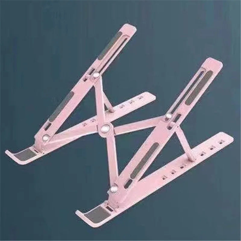 Foldable aluminium alloy laptop stand for notebooks and tablets up to 17.3 inch with non-slip pads