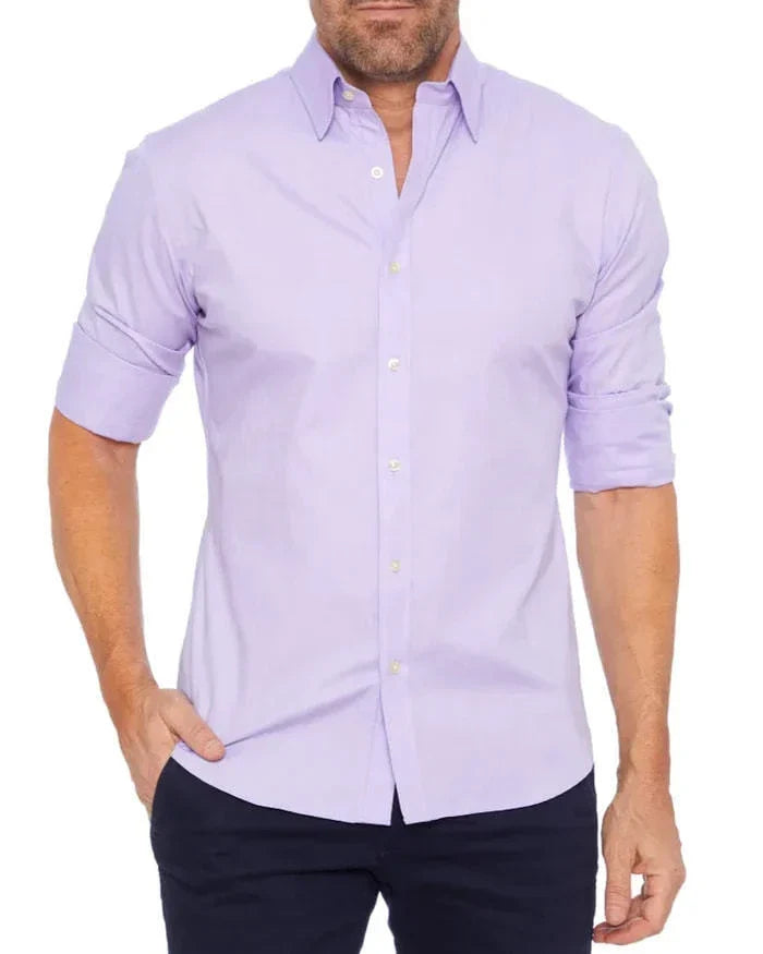 Stylish Long Sleeve Shirt with Zipper and Button Design for Men in Various Colors