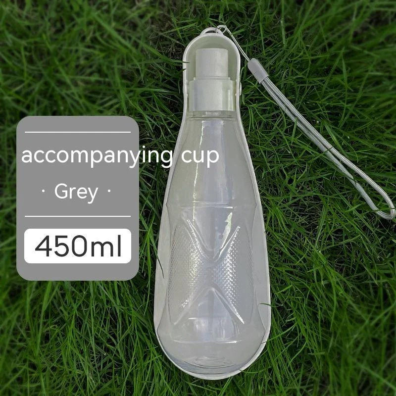 Portable folding dog water bottle with large 550ml capacity, available in multiple vibrant colors