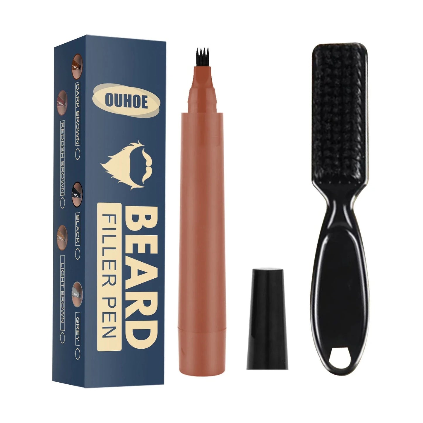 Precision Beard Filler Pen for men - fill in patchy, thin areas for a flawless, full-looking beard